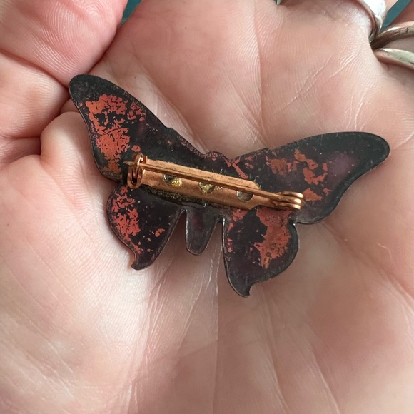 Vintage enamel Butterfly 🦋 Brooches and the smallest butterfly is a pendant - Picture 11 of 11